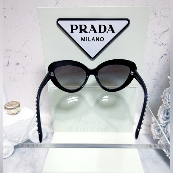 Authentic Prada RARE Limited Edition Studded Gradient Cat Eye Sunglasses - Picture 7 of 12